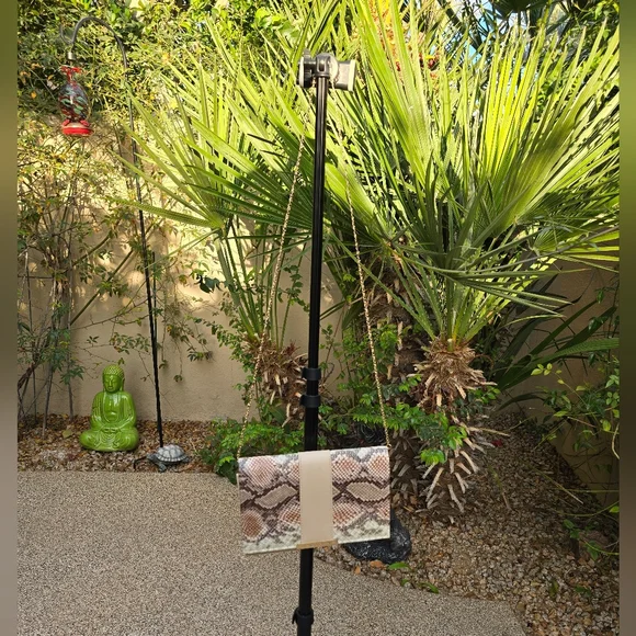 NWT Cruise Club Small Beige Clutch/Crossbody with Textured Snake Print Design - Picture 5 of 11